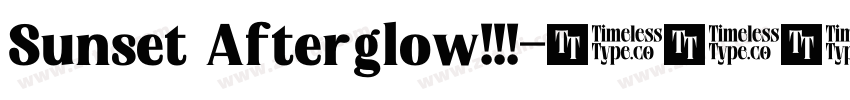 Sunset Afterglow!!!字体转换